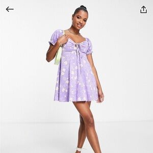 Brand new baby doll purple dress. Ordered 2 by mistake. Size 10 off the shoulder